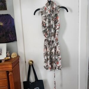 APRICOT Tropical Print Sleeveless Dress